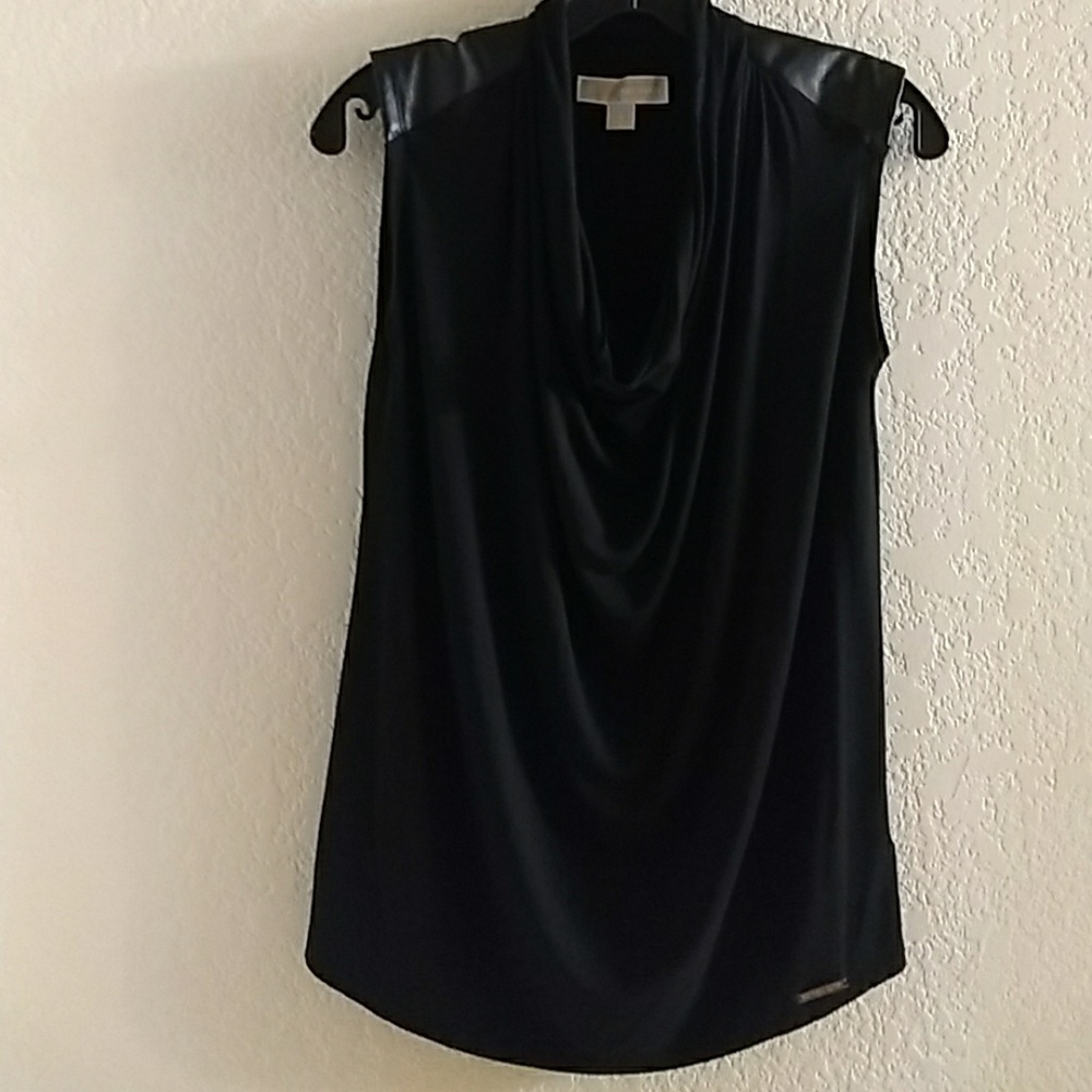 Women's Michael Kors Sleeveless Black Cowl Neck.